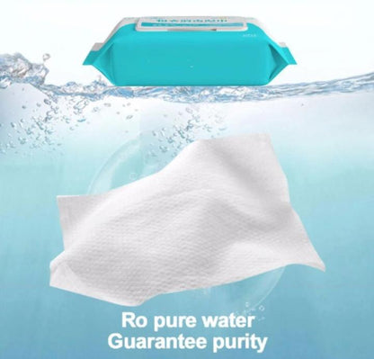 50Pc XL Alcohol 75% Anti-bacterial Wet Wipes 8''*6''