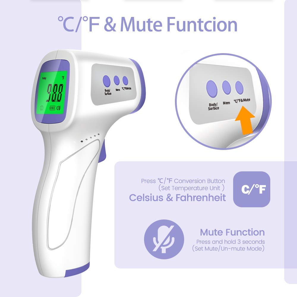 Non-Contact Infrared Forehead Thermometer