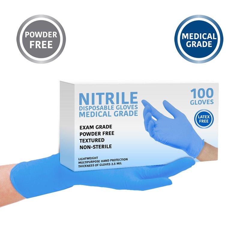 Disposable Nitrile Gloves (100 Pcs)